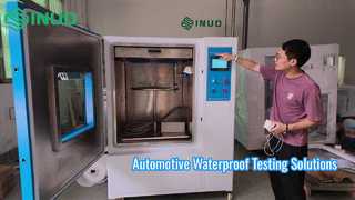 What happens when automotive components undergo IPX1‑2 drip water test?
